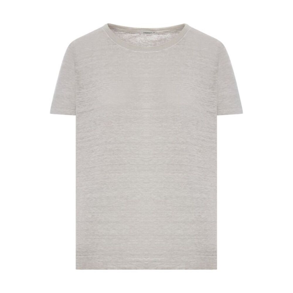 Transit Women Crew Neck T-Shirt In Melange Effect Linen